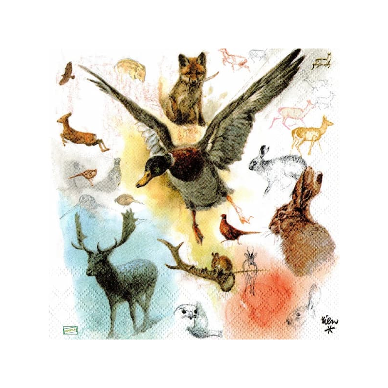 1 serviette Autres Animaux -17