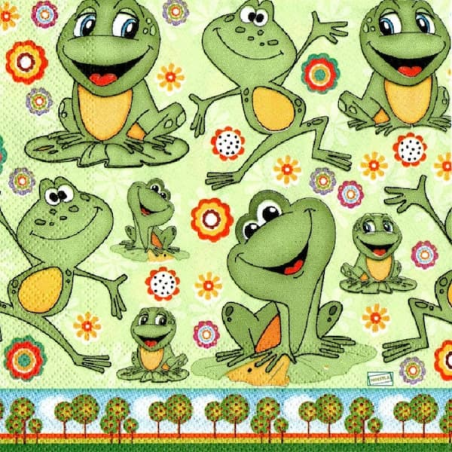 serviette papier Grenouille-49