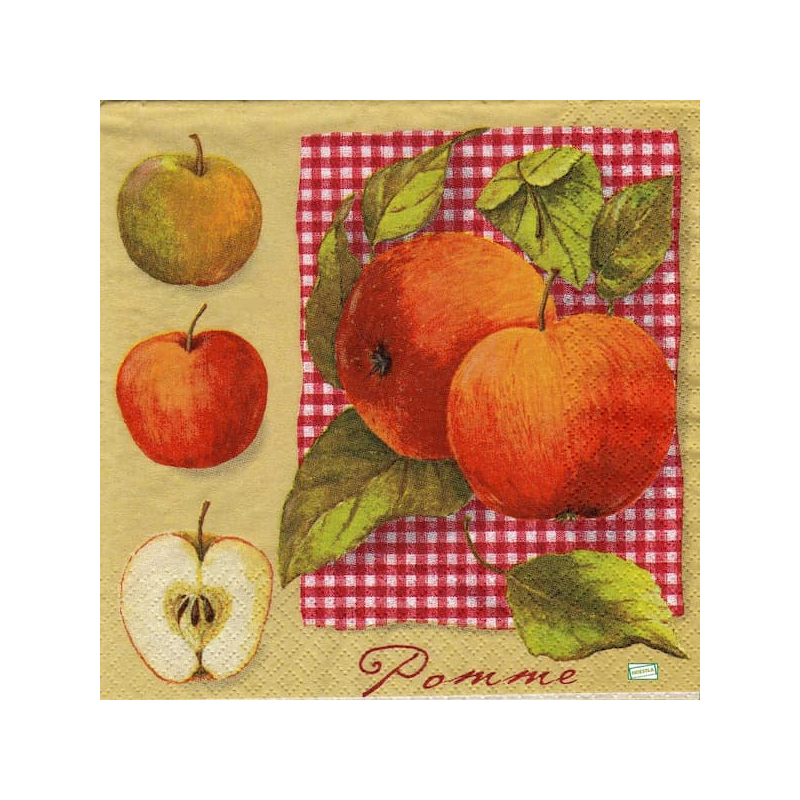 1 serviette Les Pommes -2