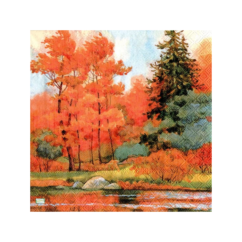 1serviette papier Feuillage-12