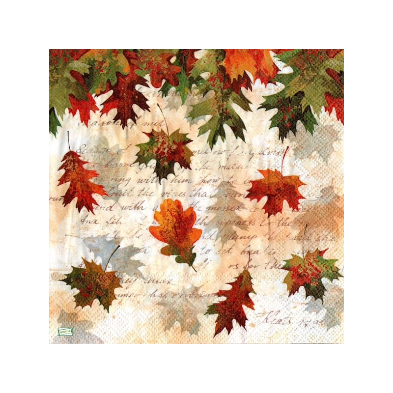 1serviette papier Feuillage-16