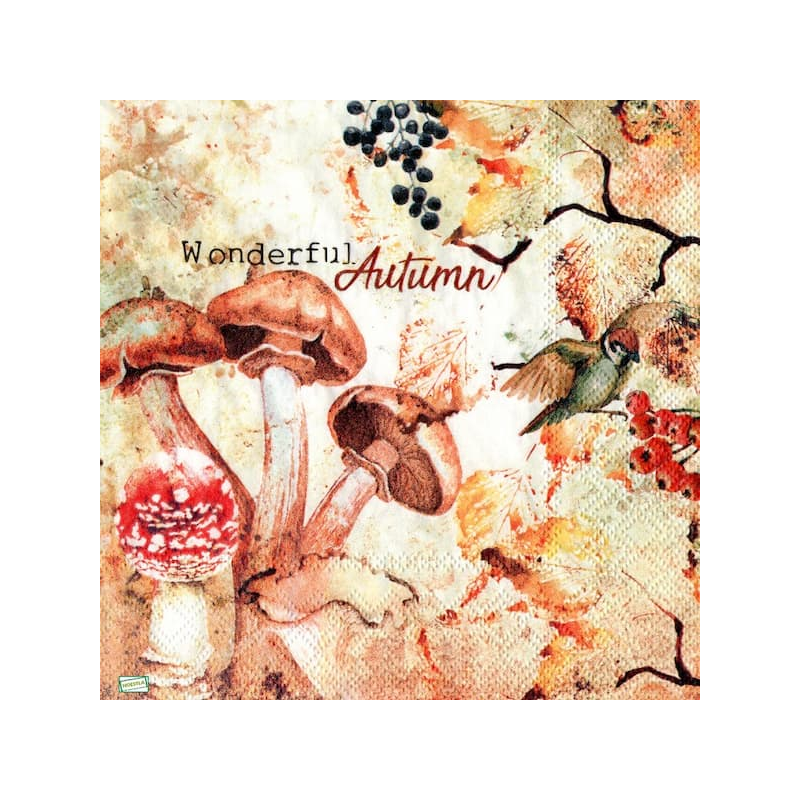 1serviette papier Feuillage-19