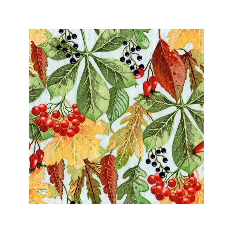 1serviette papier Feuillage-21
