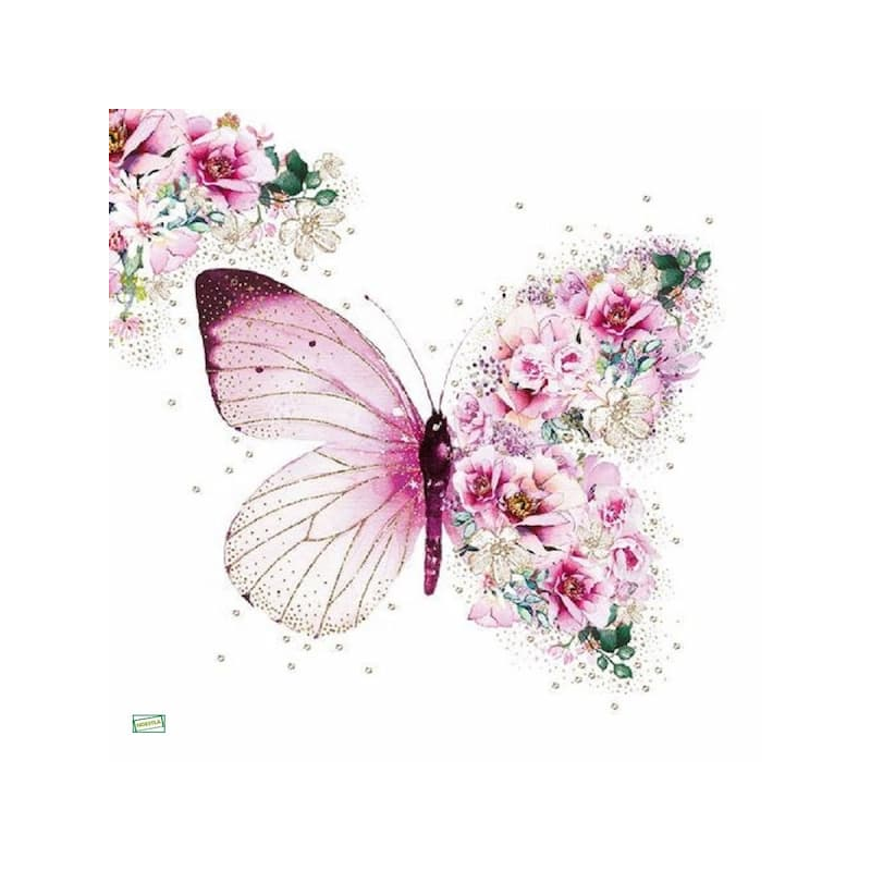 1serviette papier Papillons-1