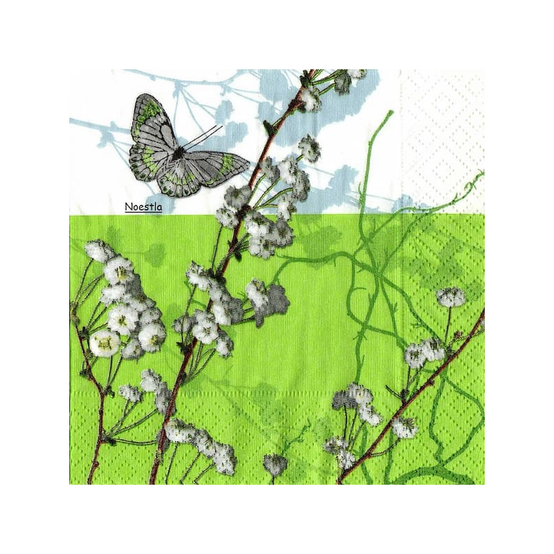 6 serviettes Papillons-3