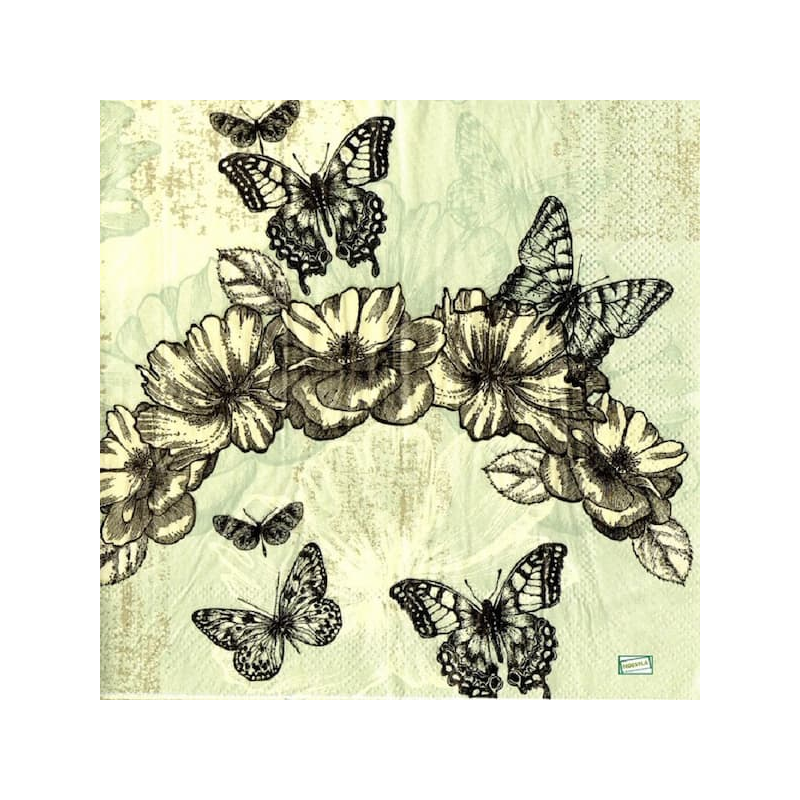 1serviette papier Papillons-8