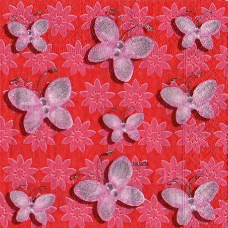 4 serviettes Papillons-11