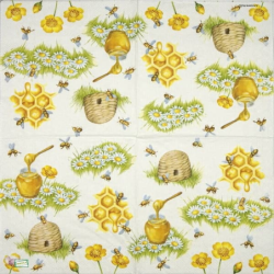 1 serviette Abeilles -18