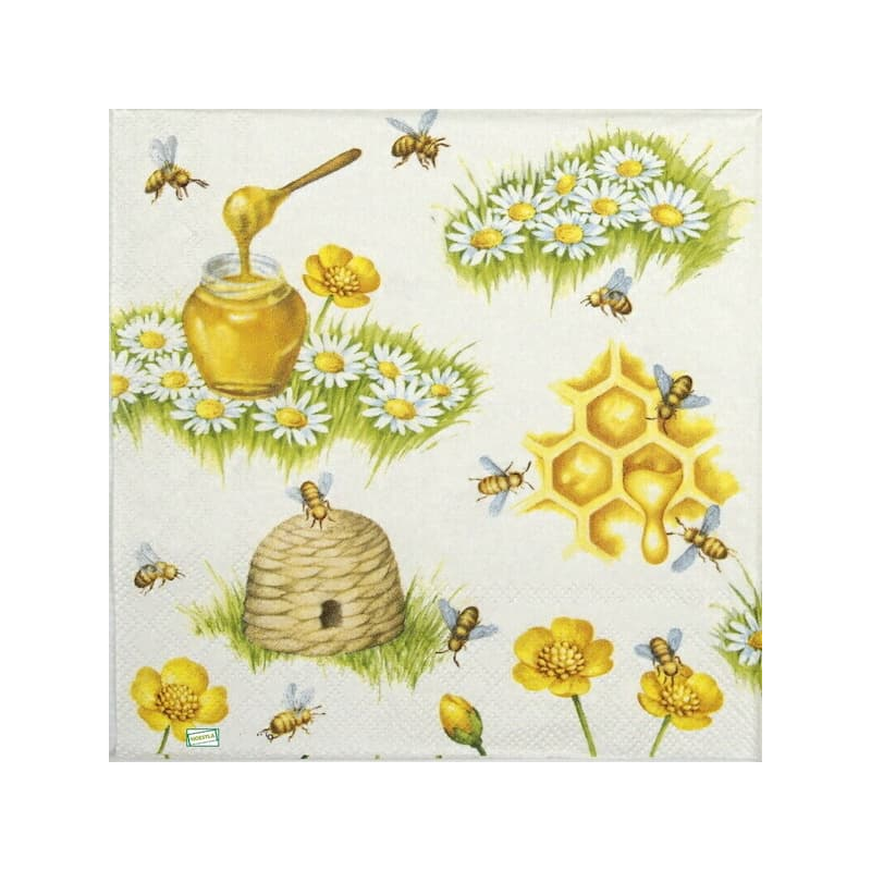 1 serviette Abeilles -18