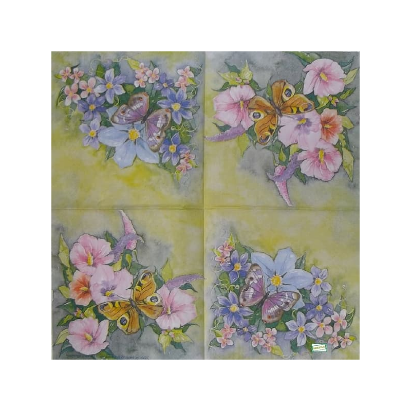 1 serviette Papillons -53