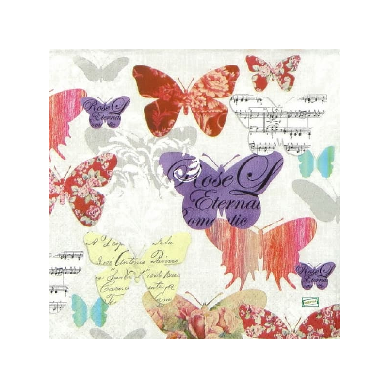 1serviette papier Papillons-27