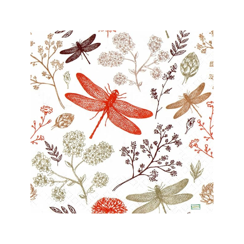 1 serviette Libellules -32