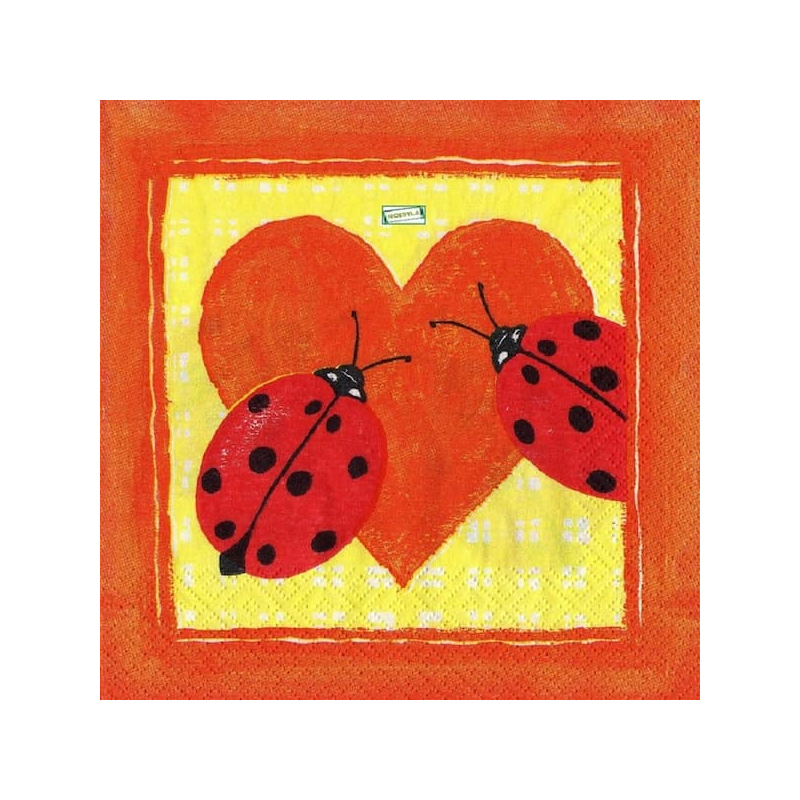1 serviette Coccinelles -33