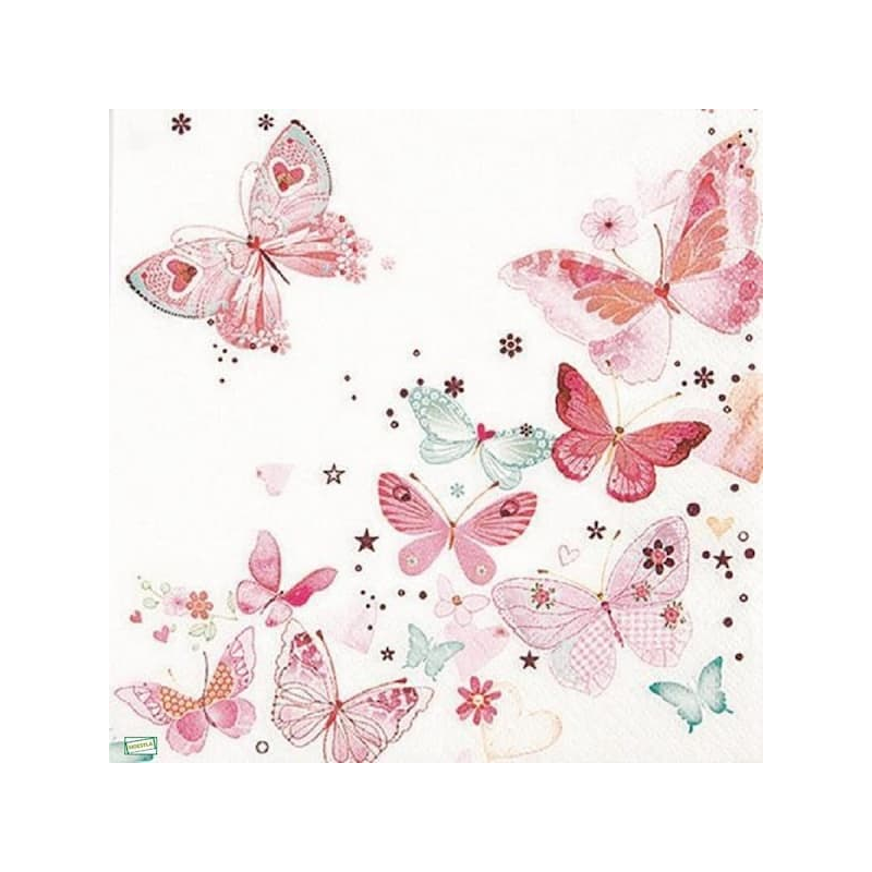 1serviette papier Papillons-38