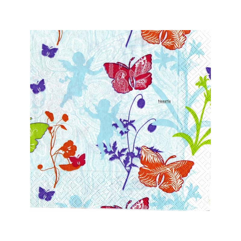 1serviette papier Papillons-40