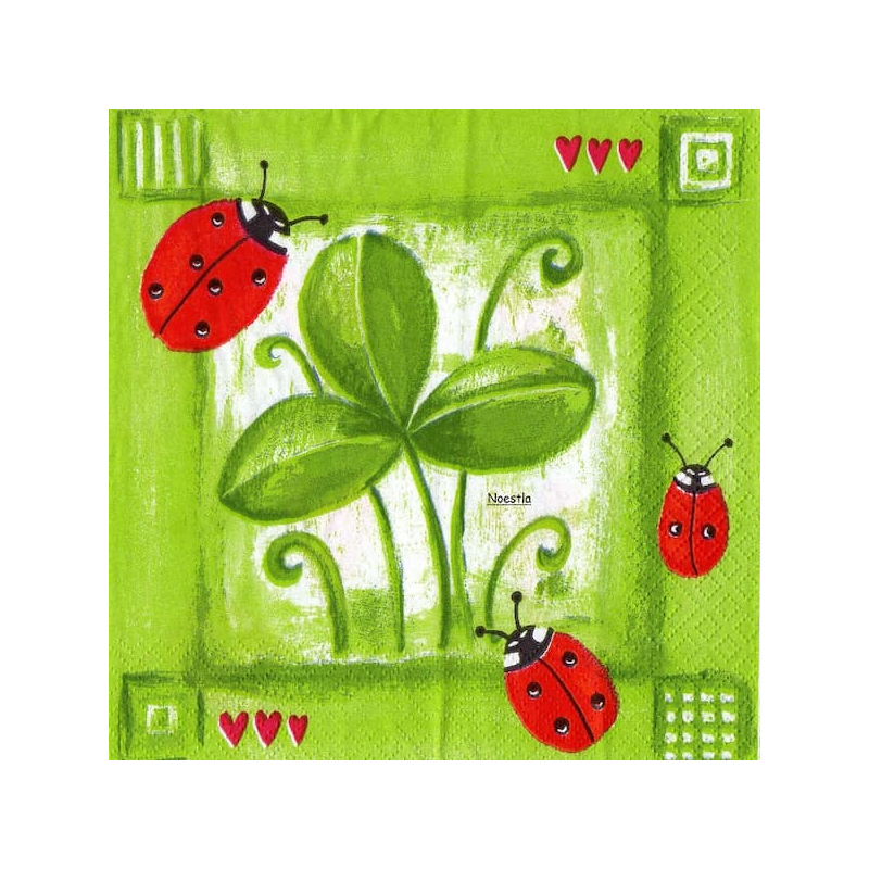 1 serviette Coccinelles -43