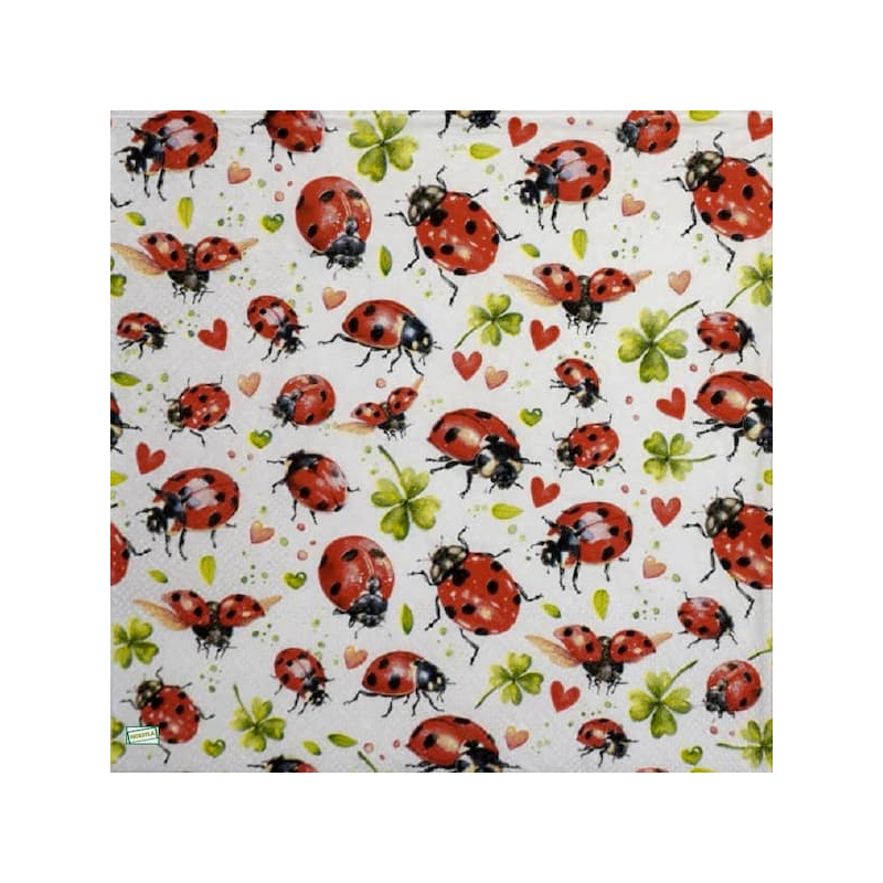 1 serviette Coccinelles -45