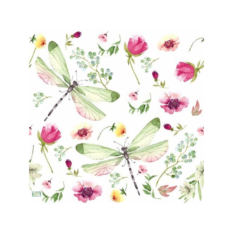 1 serviette Libellules -52