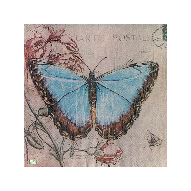 1serviette papier Papillons-56