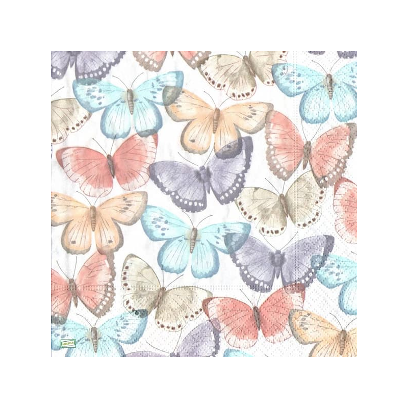 1serviette papier Papillons-60