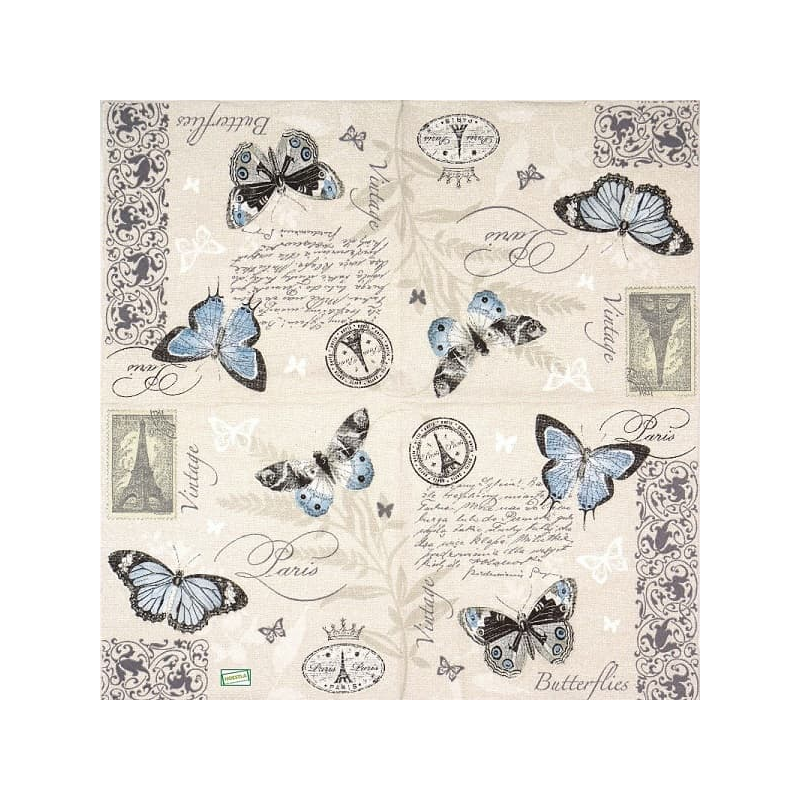 1serviette papier Papillons-62