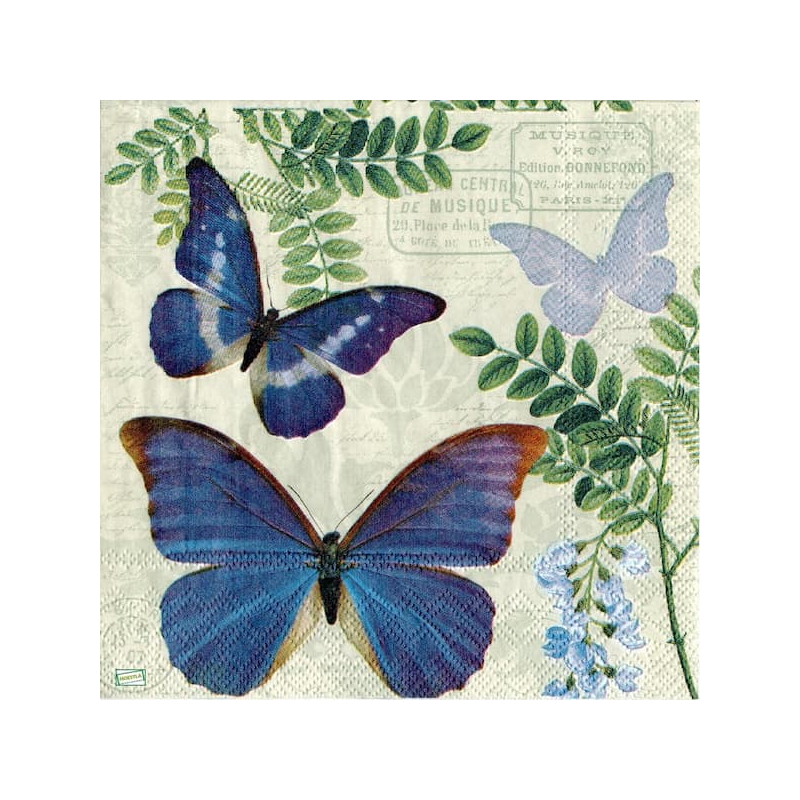 1serviette papier Papillons-68
