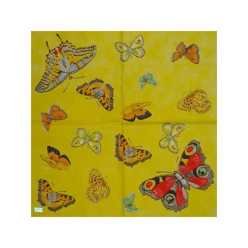 1serviette papier Papillons-69
