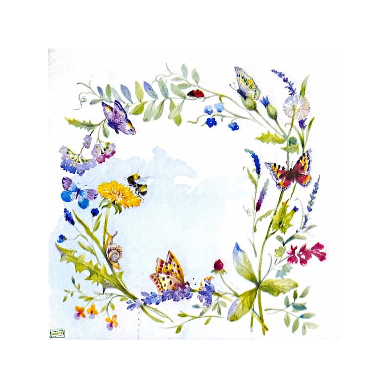 1serviette papier Papillons-70