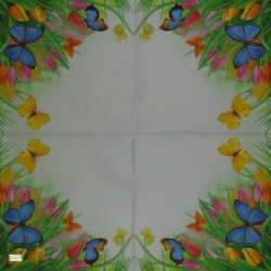 1serviette papier Papillons-77