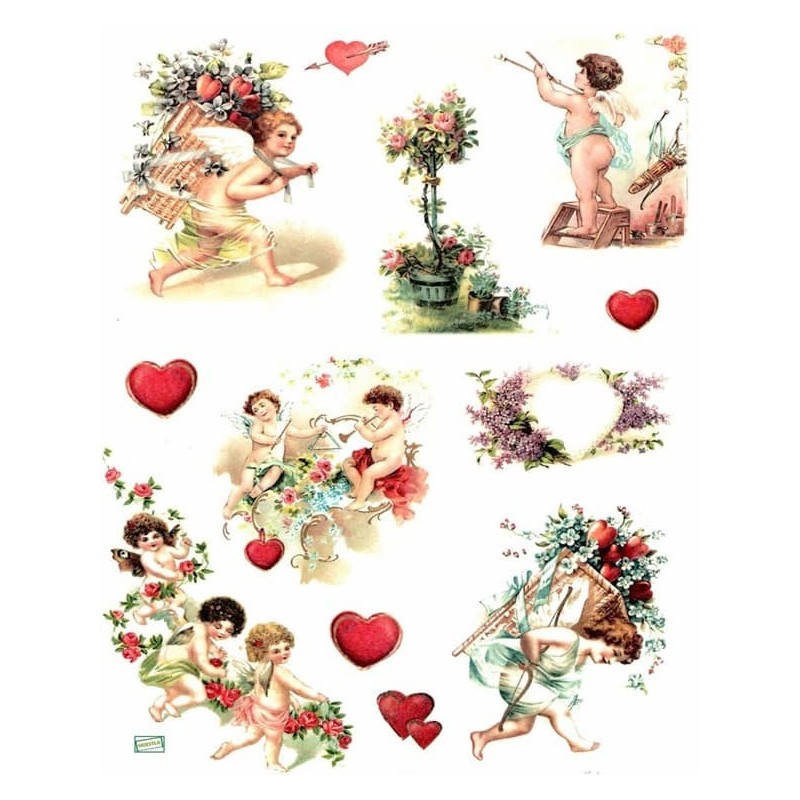 1 papier de riz Anges -R291