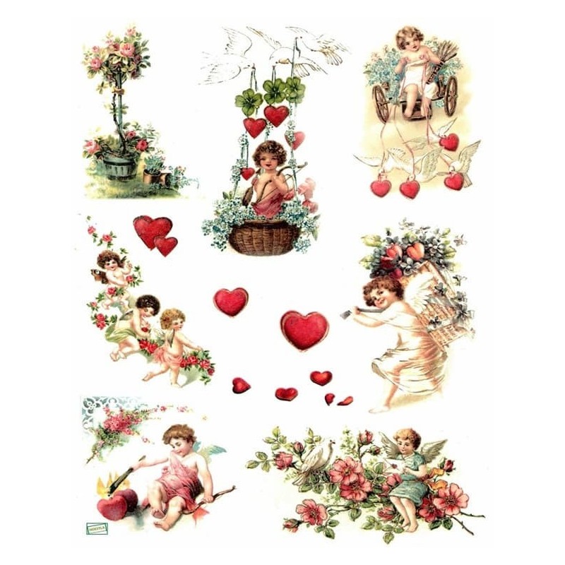 1 papier de riz Anges -R292