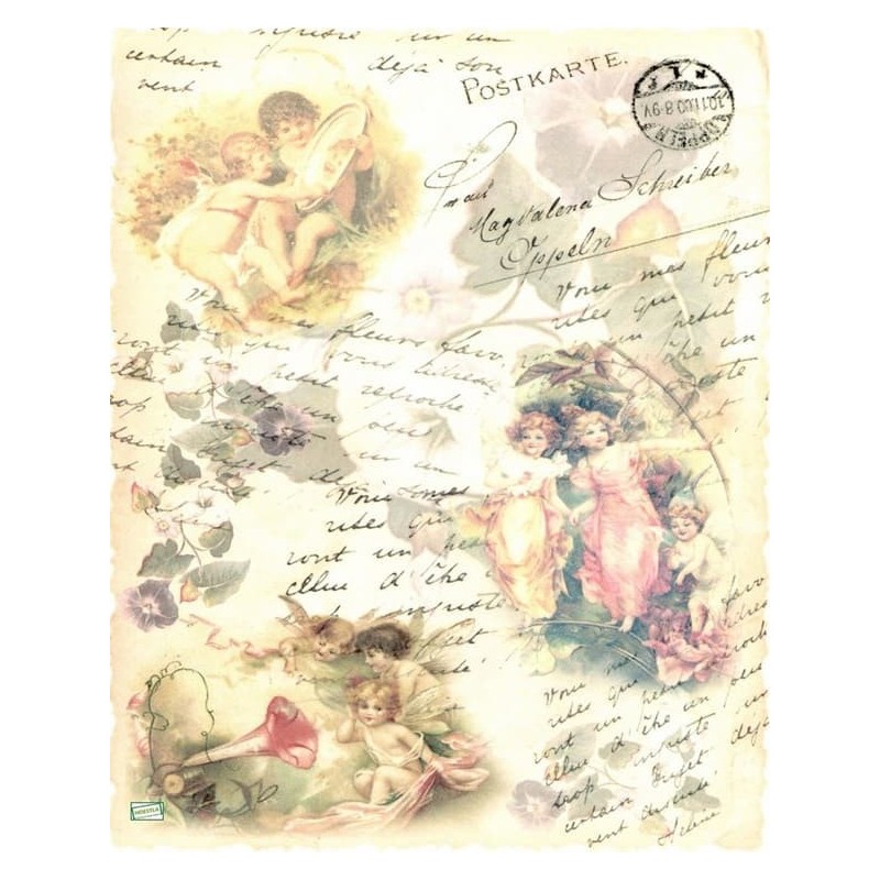 1 papier de riz Anges -R344