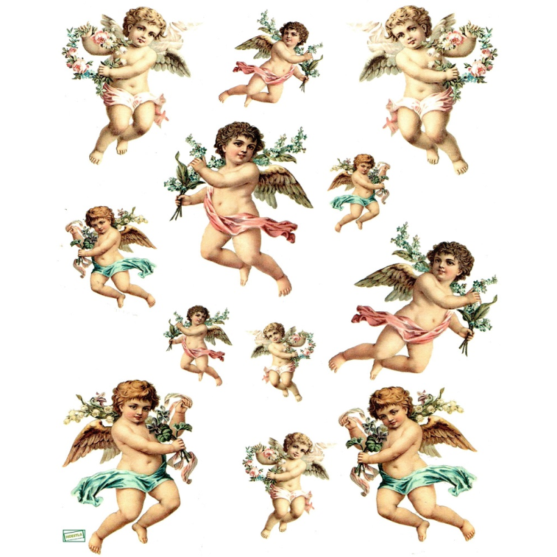 1 papier de riz Anges -R479