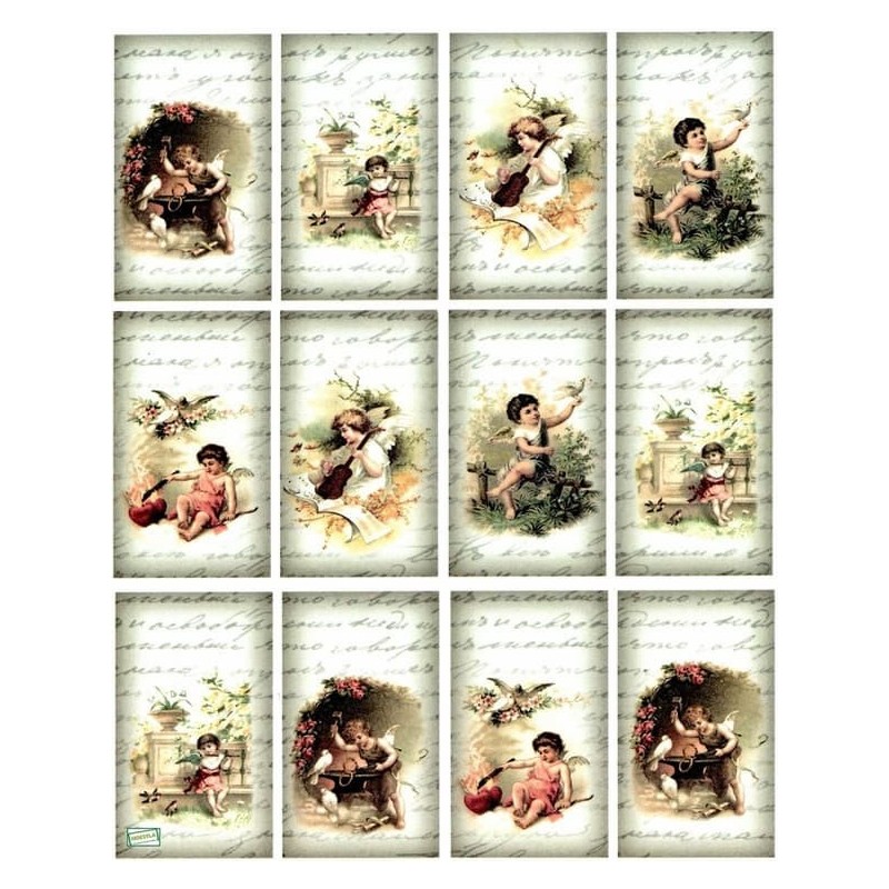 1 papier de riz Anges -R532