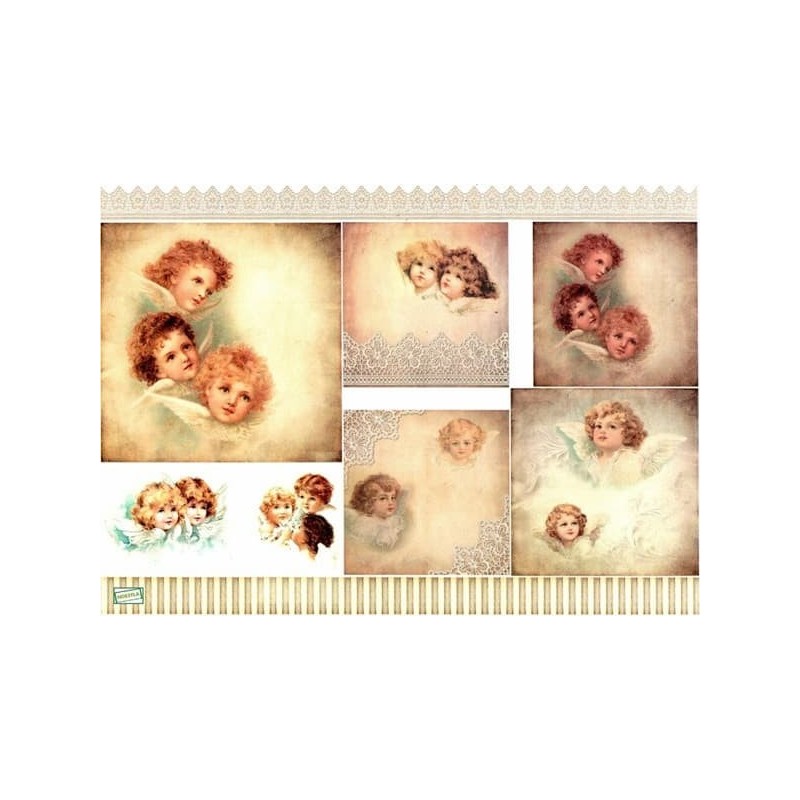 1 papier de riz Anges -R1281