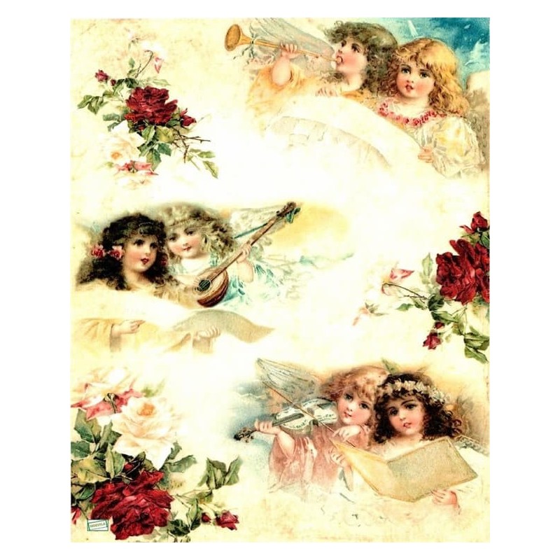 1 papier de riz Anges -R1302