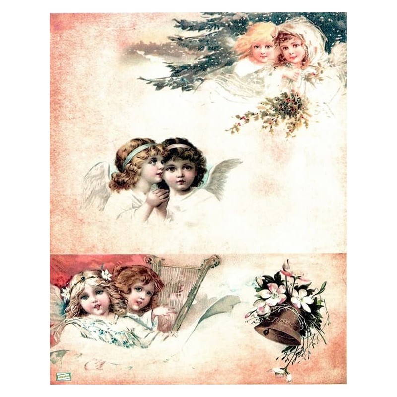 1 papier de riz Anges -R1305