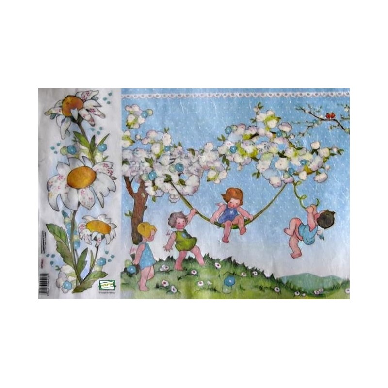 GRAND papier riz Bébés-STA7