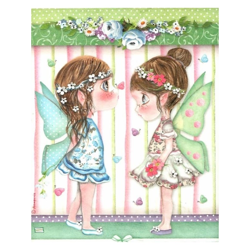 1 papier de riz Fées -STA10