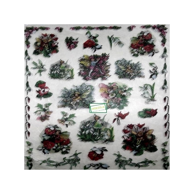 1GRAND papier de riz Fées -X1