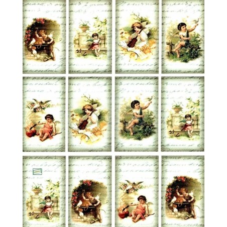 1papier découpage Anges-S132