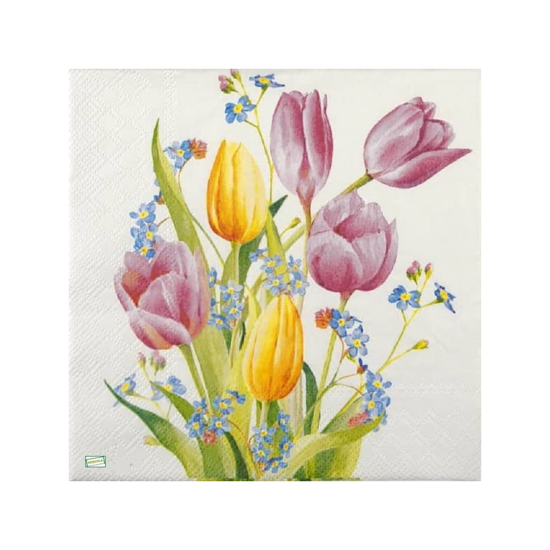 1serviette papier Tulipes -1