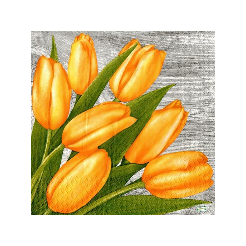 1 serviette papier Tulipes -7