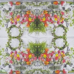 1 serviette papier Tulipes -11