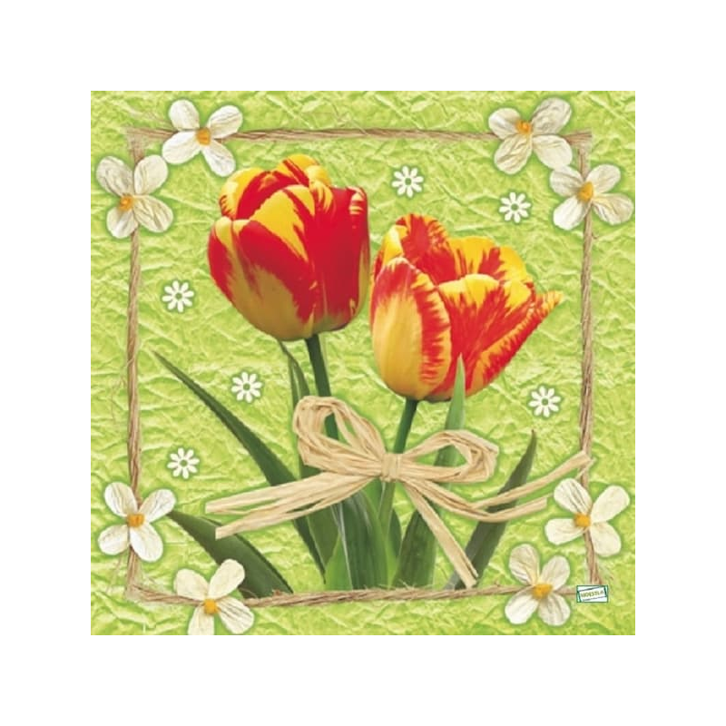 1 serviette papier Tulipes-13