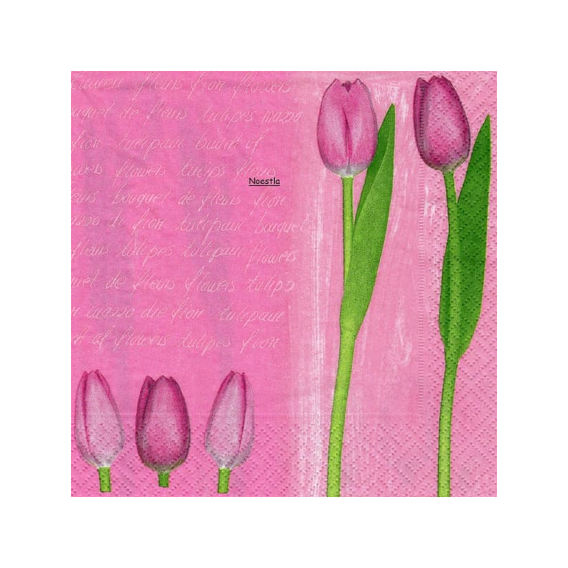 5 serviettes papier Tulipes-21