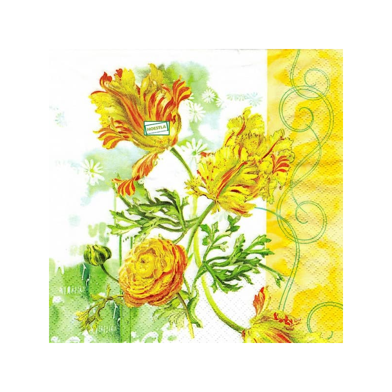 1 serviette papier Tulipes -25