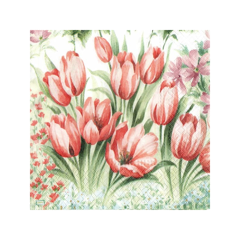 1 serviette papier Tulipes -26