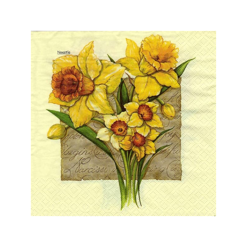 1 serviette Jonquilles -30
