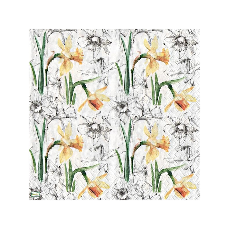 1 serviette Jonquilles-34